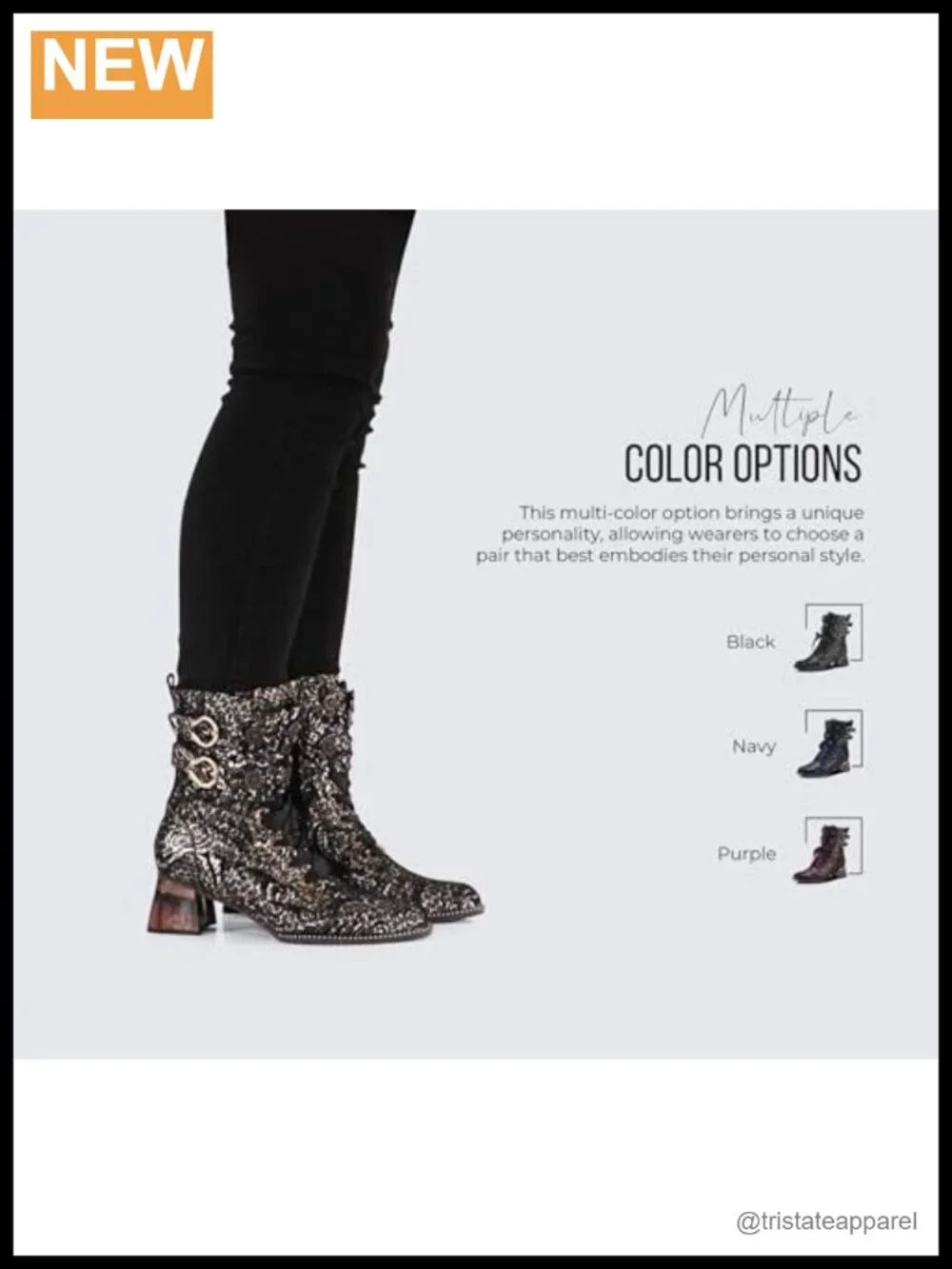 Artistic Mid-Calf Boots with Adjustable Fit Suede Floral Applique